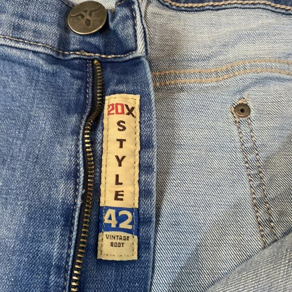 Wrangler 20X Jeans Mens 40x34 Blue Medium Wash Style 42 Vintage Boot Cut Western - Picture 1 of 6